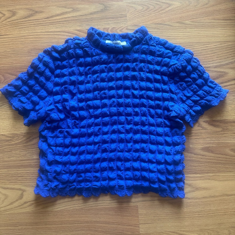 Urban Outfitters Paula Popcorn Knit Crop Top